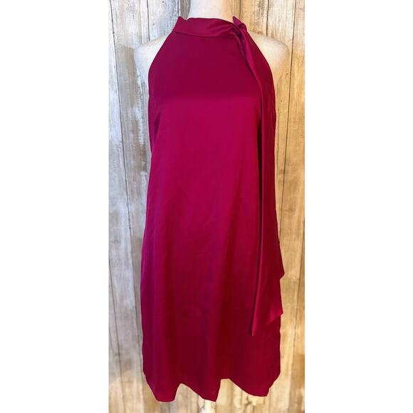 Vince Camuto Berry Halter Bow Neck Dress Size 8 NWT - Picture 1 of 8